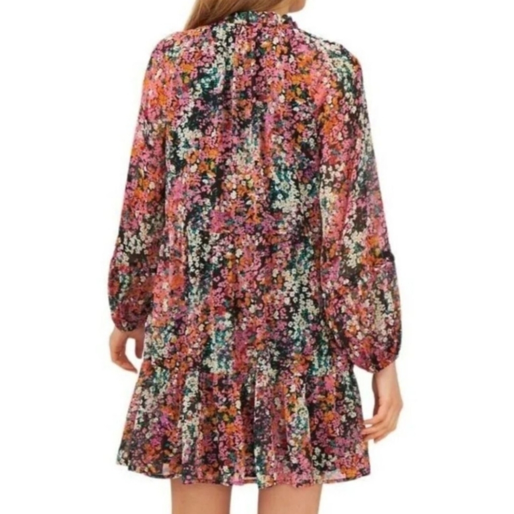 NWT Vince Camuto Black And Pink Floral Dress Size XL - Picture 3 of 14